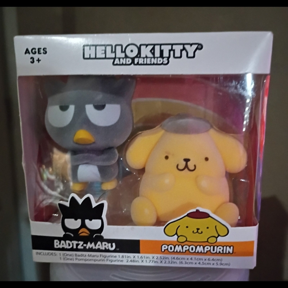 Hello Kitty and Friends Badtz-Maru and Pompompurin Figures